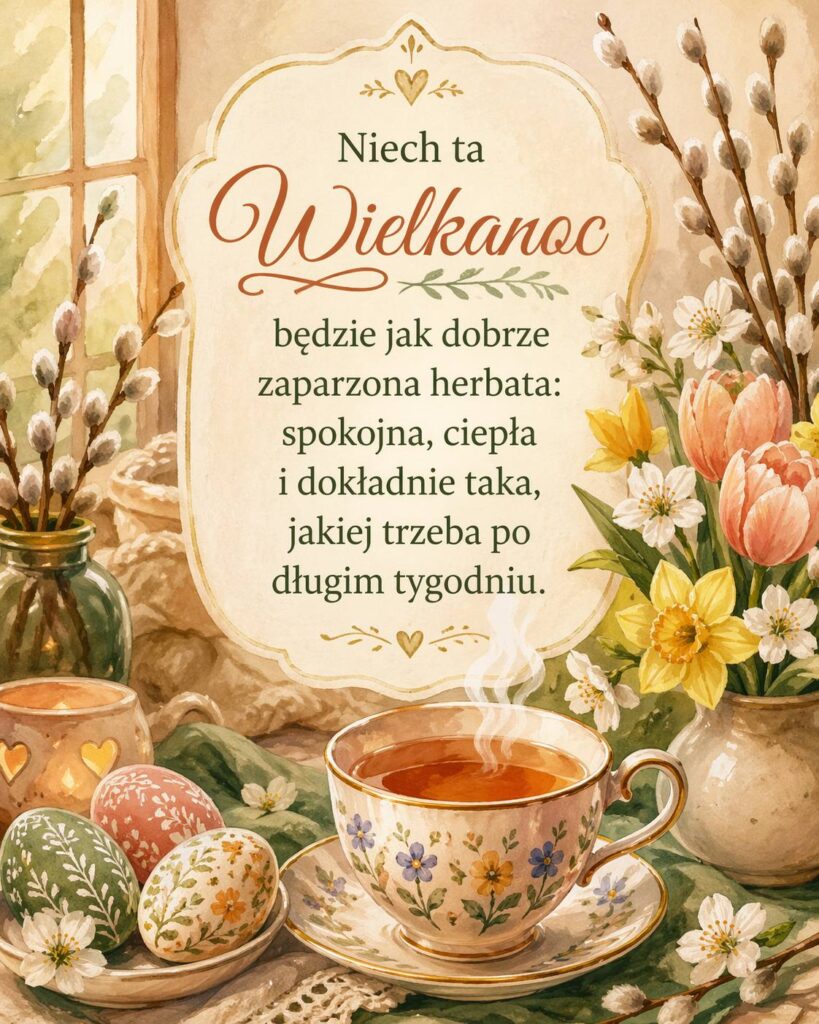 Kartka z oryginalnymi życzeniami wielkanocnymi