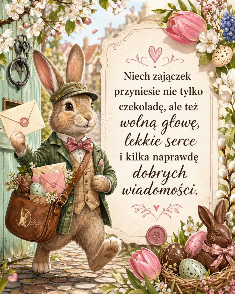 Kartka z oryginalnymi życzeniami wielkanocnymi