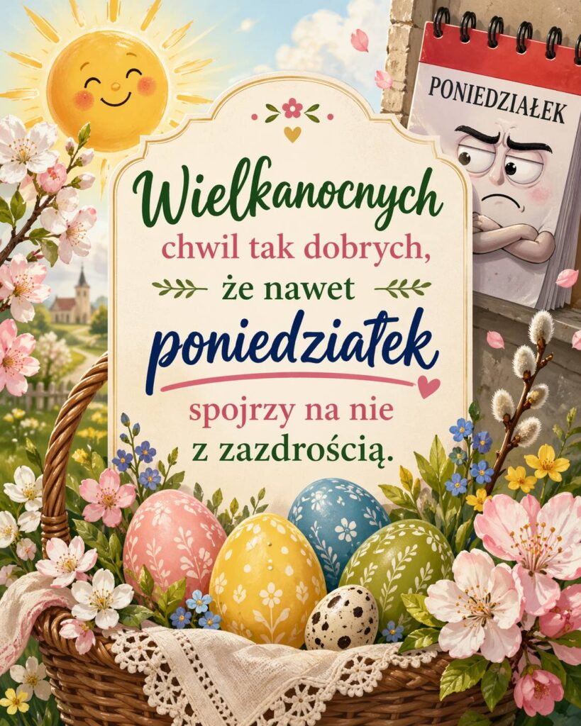 Kartka z oryginalnymi życzeniami wielkanocnymi