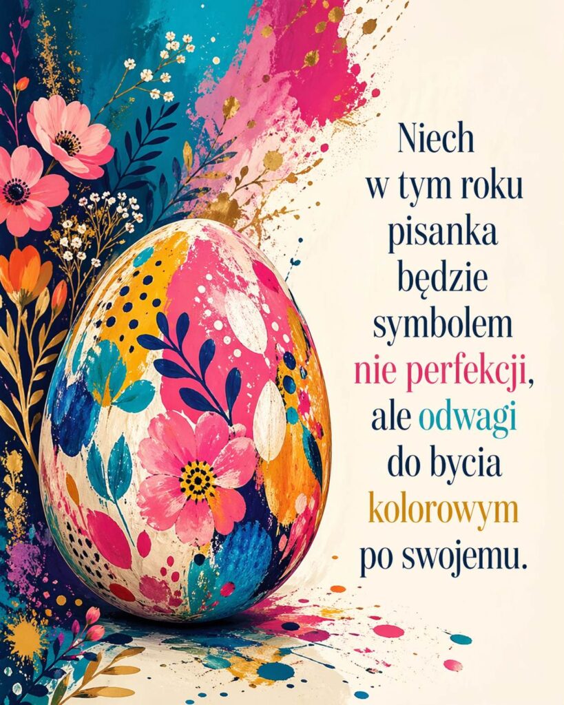 Kartka z oryginalnymi życzeniami wielkanocnymi